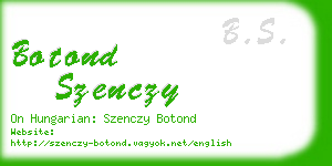 botond szenczy business card